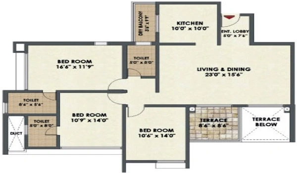 Featured Image of Godrej Rajendra Nagar 3.5 BHK Floor Plan
